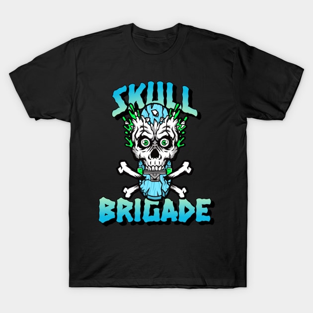 Skull Brigade Design T-Shirt by ArtPace